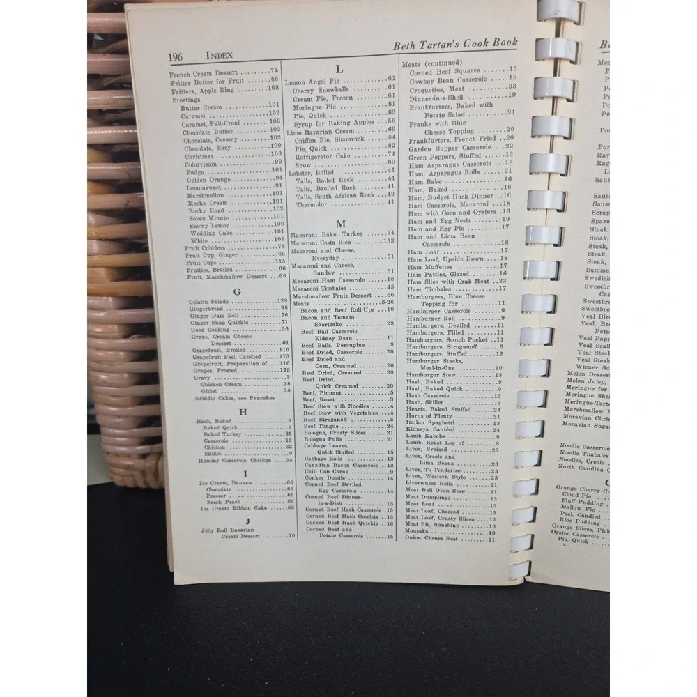Beth Tartan's Cook Book First Edition 1952 Winston-Salem, North Carolina